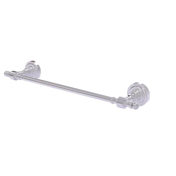 Allied Brass Retro Dot Collection 24 in. Wall Mounted Towel Bar in Satin Chrome
