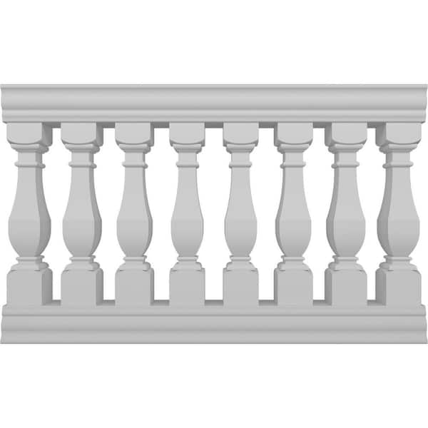 Ekena Millwork Fiberthane Arcadian Balustrade 60 in. L x 40 in. H Fiberglass Railing Kit