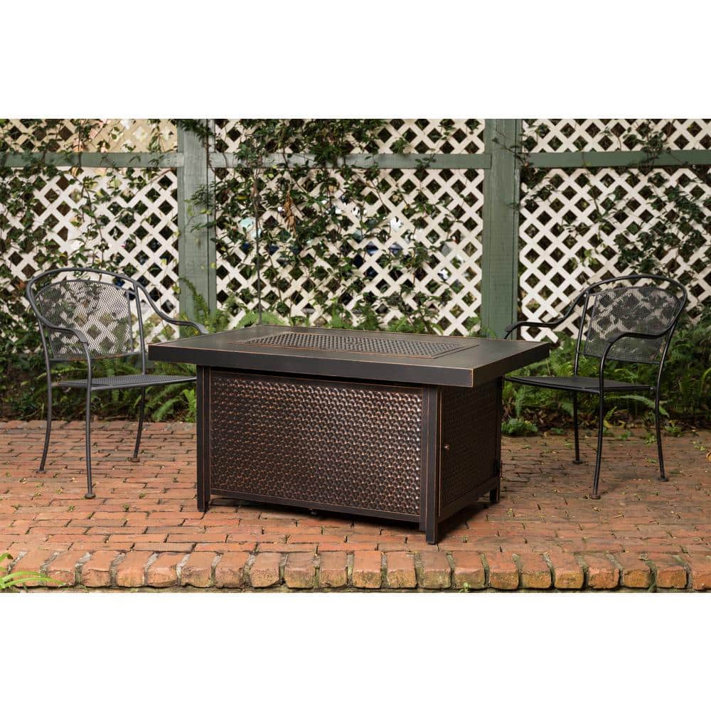 Weyland 50" Bronze Aluminum Gas Fire Pit Table