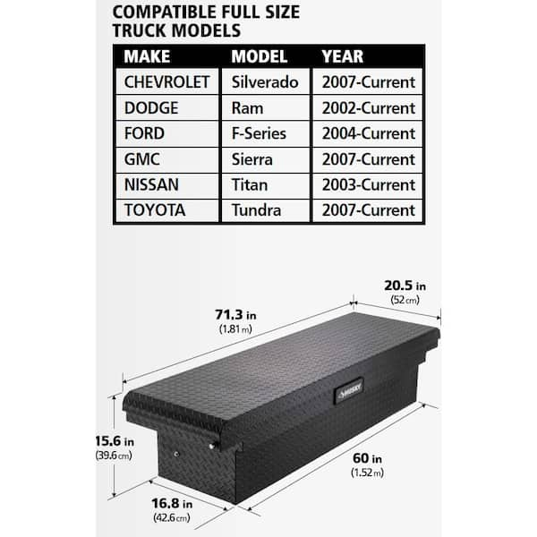 71 in. Graphite Aluminum Full Size Low Profile Crossover Truck Tool Box