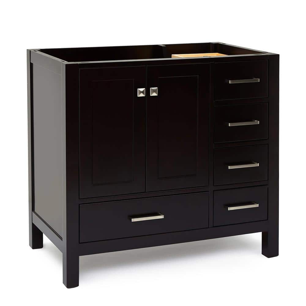 Cambridge 36" Espresso Solid Wood Freestanding Vanity Cabinet