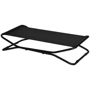 Small to Medium Black Breathable Mesh Fabric Dog Bed