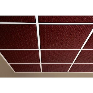 Continental Merlot 2 ft. x 2 ft. Lay-in or Glue-up Ceiling Panel (Case of 6)