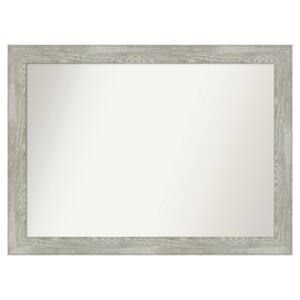 Dove Greywash 50 in. x 37 in. Custom Non-Beveled Distressed Recyled Polystyrene Bathroom Vanity Wall Mirror