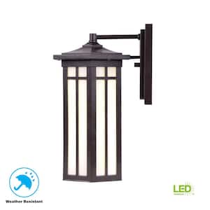 Antique Bronze Outdoor LED Wall Lantern Sconce