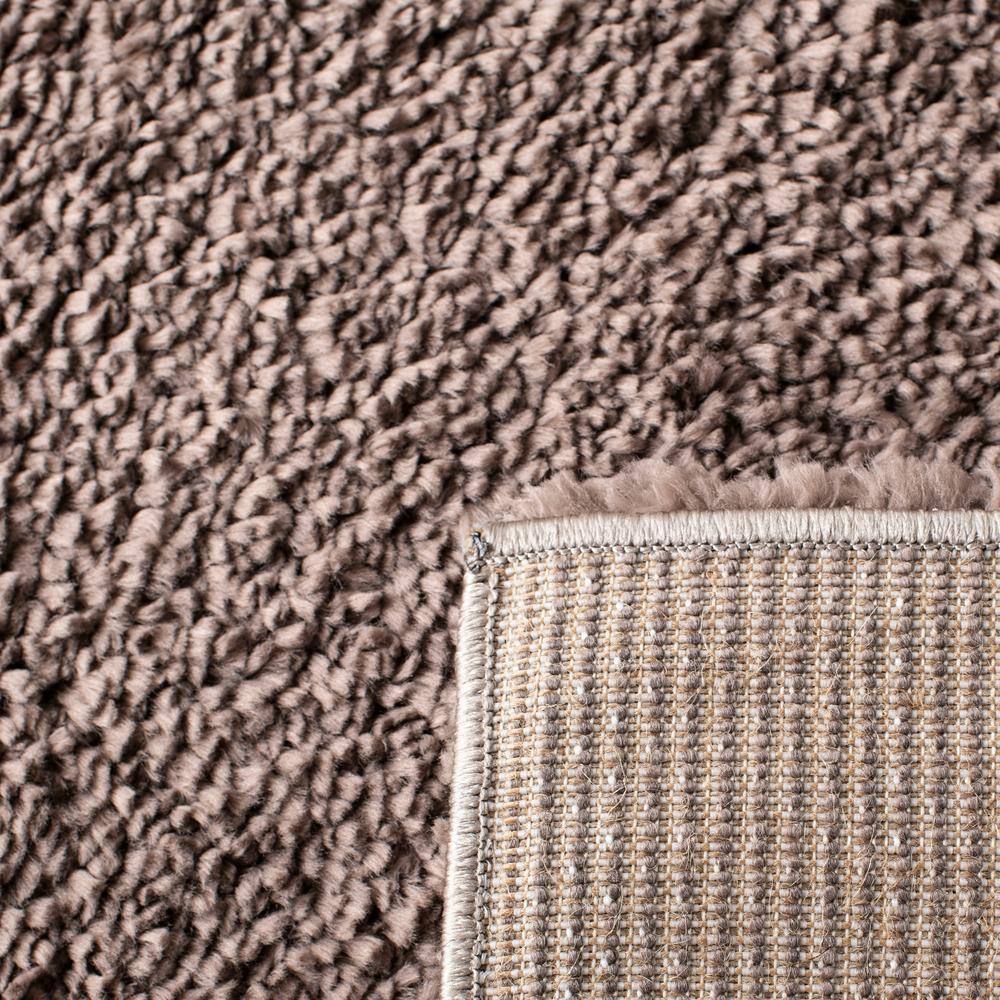 Taupe Easy-Care Synthetic 6' x 9' Rectangular Shag Rug