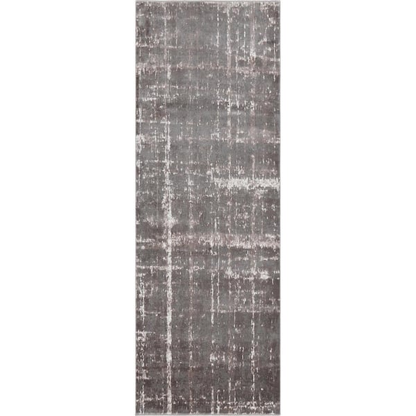 Jill Zarin Uptown Collection Lexington Avenue Gray 2' 2 x 6' 0 Runner Rug