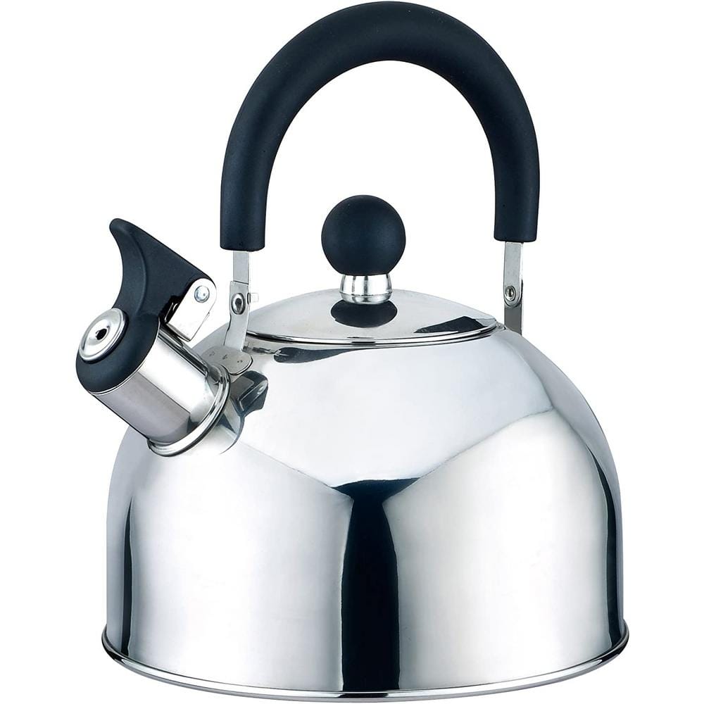 J&V TEXTILES 10-Cup Stainless Steel 2.5 qt. Whistling Tea Kettle