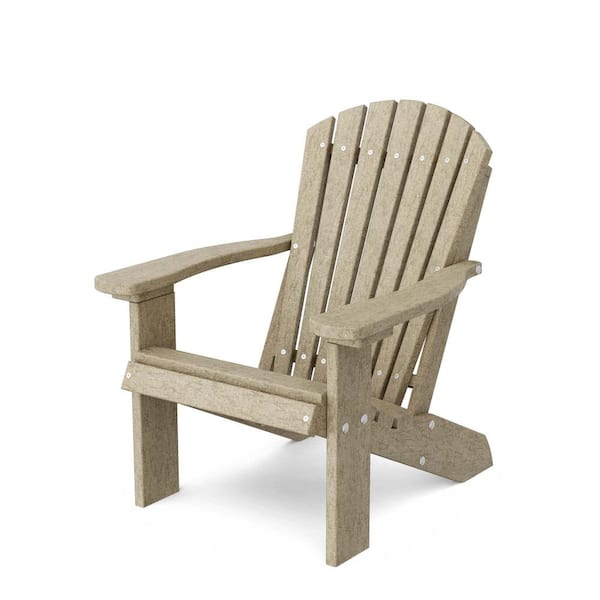 Wildridge Heritage Weathered Wood Plastic Outdoor Child Adirondack Chair