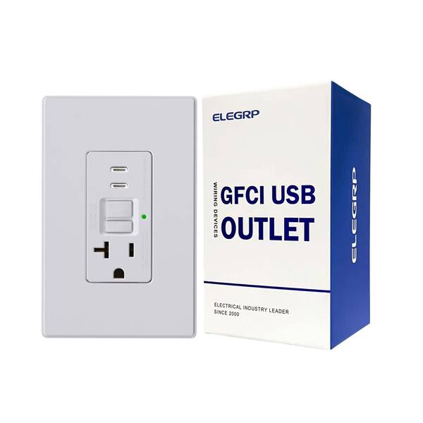 thumbnail interactive-video image 1 of ELEGRP GFCI Outlet 20 Amp, Self-Test GFI Electrical Bhutan 1 of 13
