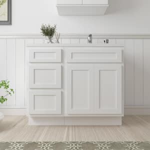 39 in. W x 21 in. D x 32.5 in. H Bath Vanity Cabinet without Top in White