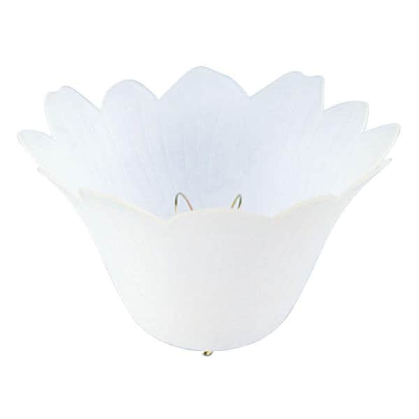 Westinghouse 4-3/4 in. Polypropylene Satin Tulip Clip-On Shade with 8 in. Width