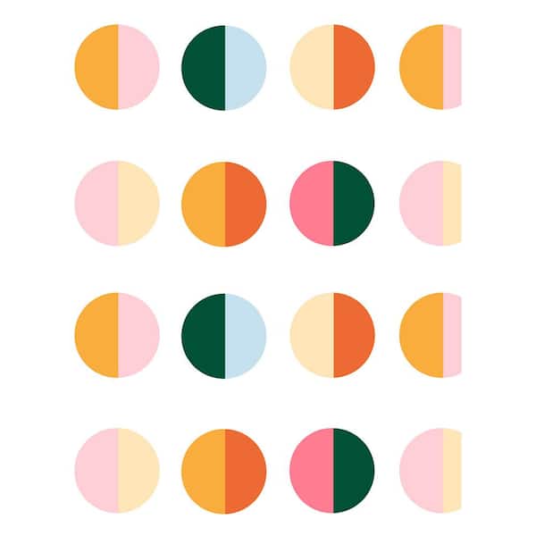 Packed Party Geometric Multi-Colored Vinyl Peel and Stick Wallpaper Sample