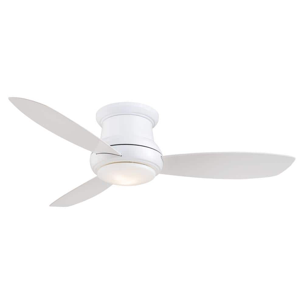 52" White LED Low Profile Ceiling Fan with Remote and Light Kit