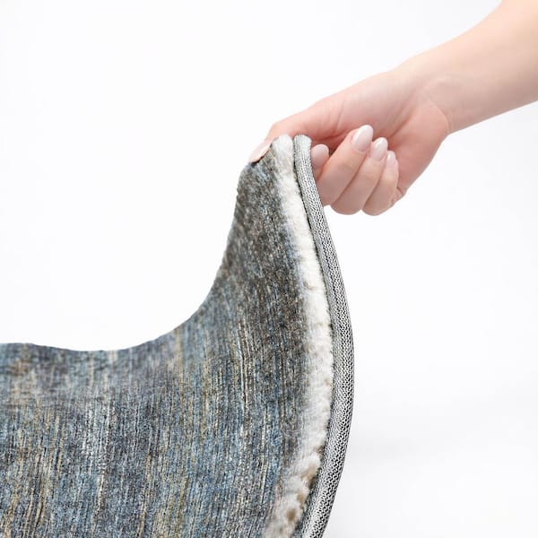 Dream Shag Premium Machine Washable Abstract ADS32 Blue 3 ft. x 4 ft. Area Rug