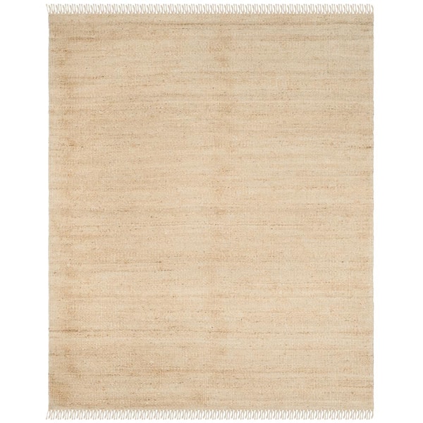 SAFAVIEH Natural Fiber Ivory 9 ft. x 12 ft. Solid Area Rug