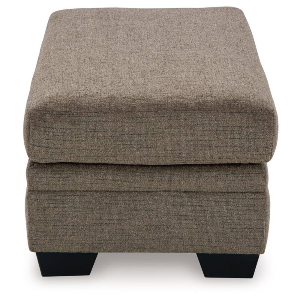 Front view of the Signature Design By Ashley Gray Rectangle Accent Ottoman