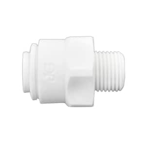1/4 in. O.D. x 1/8 in. MIP NPTF Polypropylene Push-to-Connect Adapter Fitting