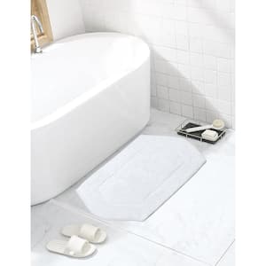 Waterford Collection 100% Cotton Tufted Bath Rug, 17 in. x24 in. Rectangle, White