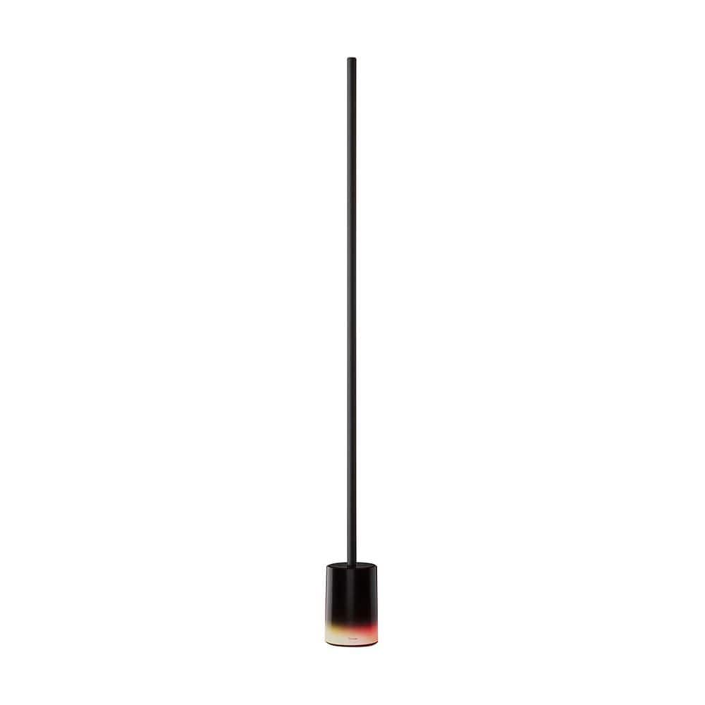55 in. Black LED Corner Lamp Standard Floor Lamp Works with Alexa