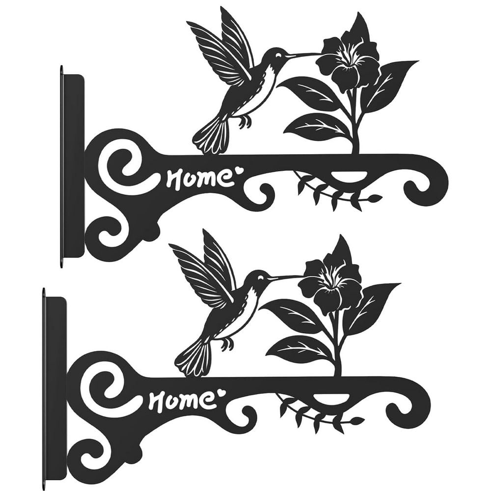 10 in. Metal Plant Hooks Decorative Bird Design Wall Hangers Indoor Outdoor Use Hanging Brackets 2-Pack price history on PriceWatchPro