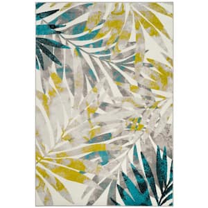 Skyler Gray/Green 6 ft. x 9 ft. Abstract Area Rug