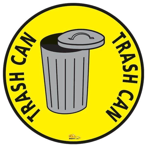 24 in. Trash Can Safety Floor Sign