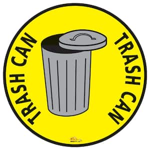 24 in. Trash Can Safety Floor Sign