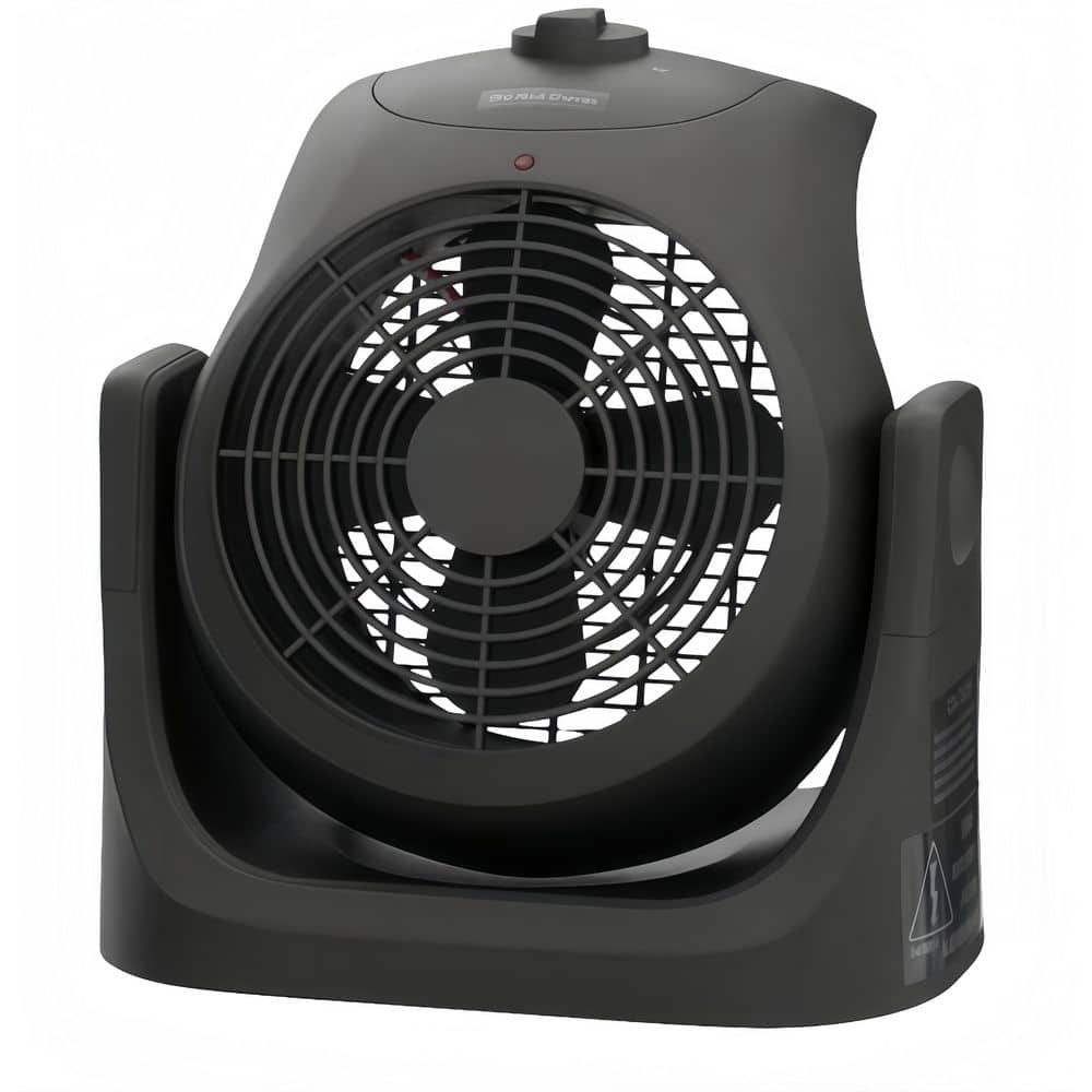 8 in. Portable Desk Fan in Black with 2 in 1 Heater Fan Combo-45°Tilt, 2 Wind Speeds, 1500-Watt Overheat Protection. price history on PriceWatchPro