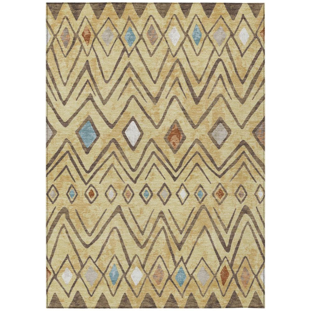 Chantille Machine Washable Indoor/Outdoor Abstract ACN2702 Wheat 8 ft. x 10 ft. Area Rug price history on PriceWatchPro