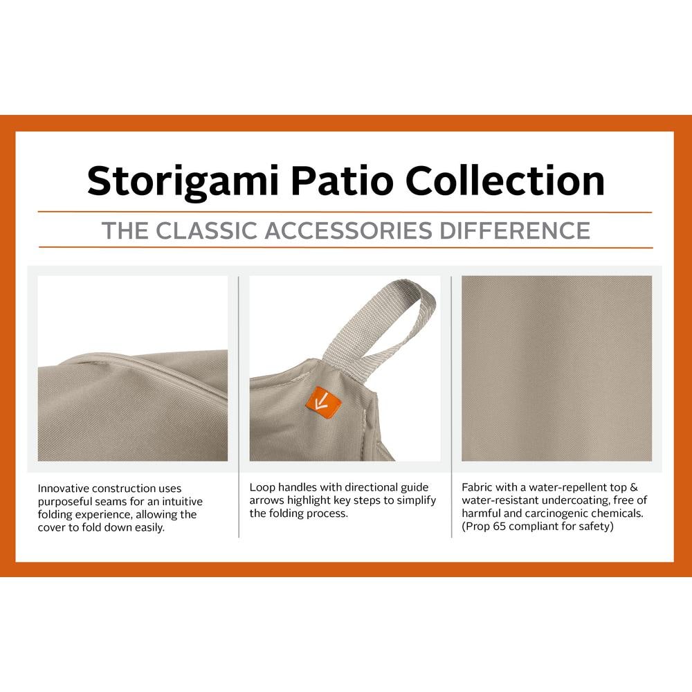 Storigami Easy Fold Water-Resistant Tan BBQ Grill Cover