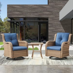 Carolina 3-Piece Wicker Outdoor Conversation Set with Cushions
