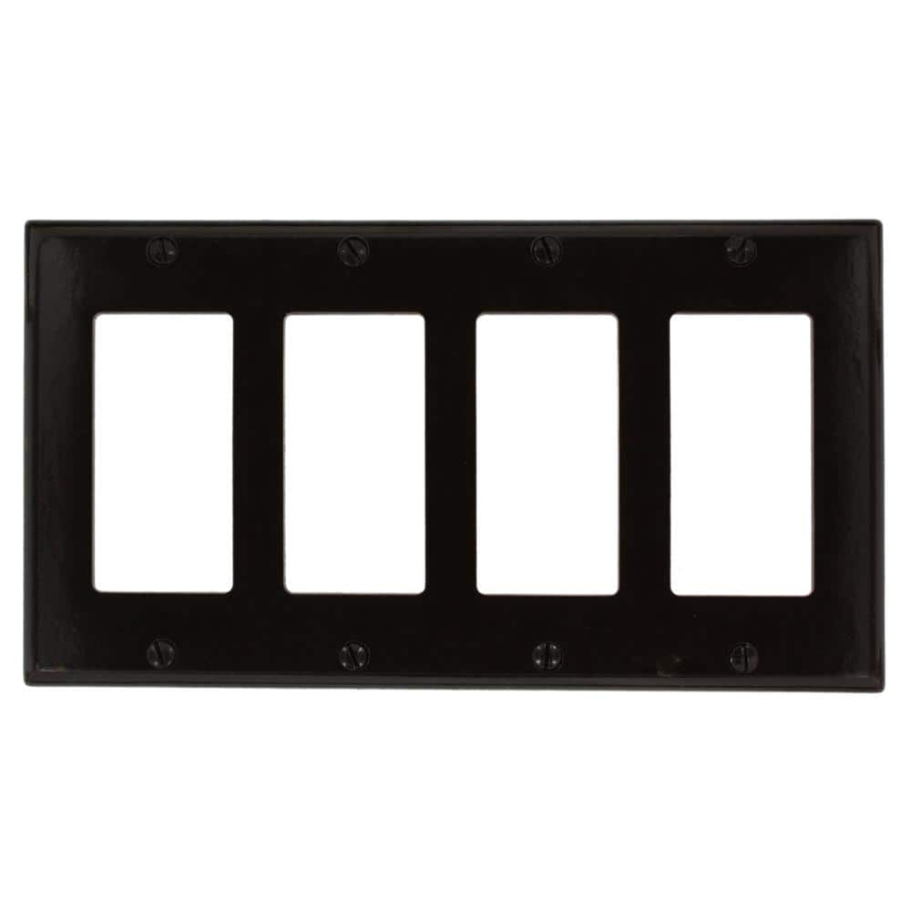 4-Gang Brown Decora/Rocker Plastic Standard Wall Plate (1-Pack) 80412 price history on PriceWatchPro