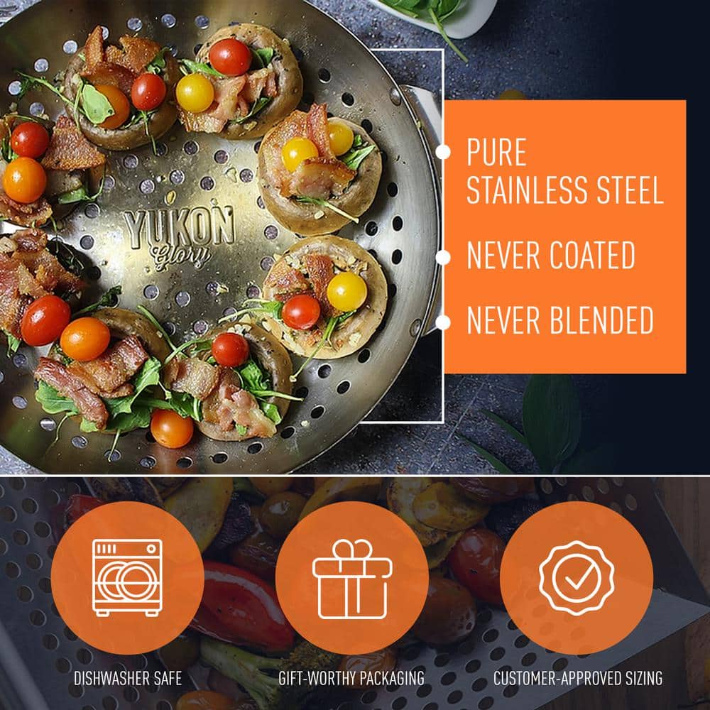 Yukon Glory Stainless Steel Mini Grill Basket Set