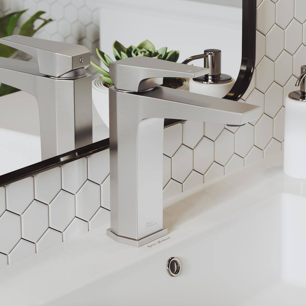 Brushed Nickel Single-Handle Bathroom Faucet