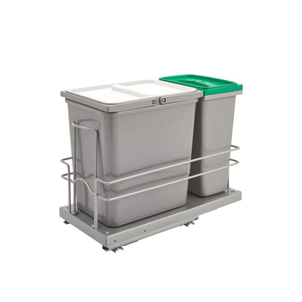 Double Bottom Mount Wire Waste Containers