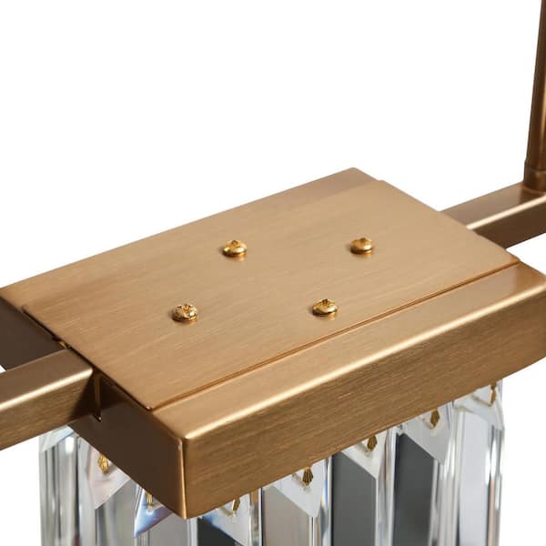 LNC Vertilux Modern Plated Brass Island Chandelier With Crystal