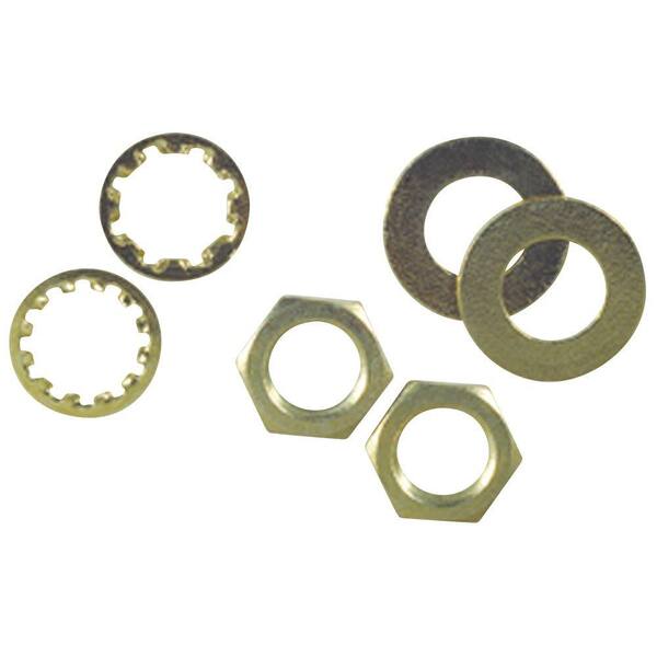 Westinghouse 6 Assorted Brass-Plated Steel Nuts and Washers
