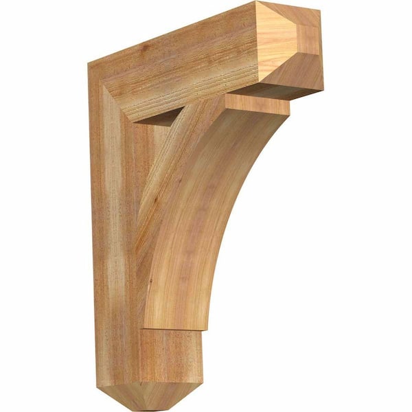 Ekena Millwork 6 in. x 28 in. x 24 in. Western Red Cedar Thorton Craftsman Rough Sawn Bracket