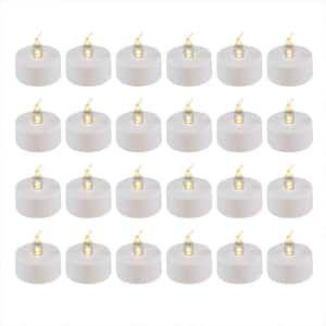 Battery Operated LED Tea Lights in White (24-Count)
