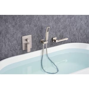 Mondawell Swivel Single-Handle 1-Spray High Pressure Tub and Shower Faucet in Brushed Nickel Valve Included