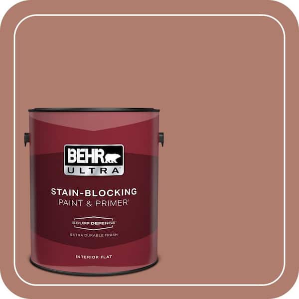 BEHR ULTRA 1 gal. #PPU2-11 Mars Red Extra Durable Flat Interior Paint & Primer