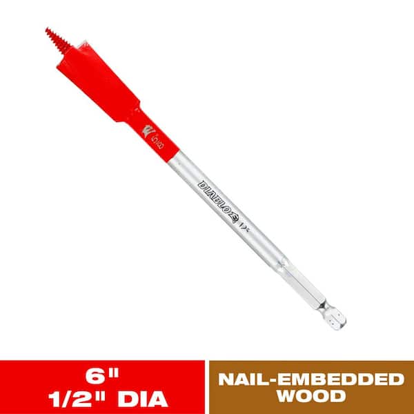 DIABLO 1/2 in. x 6 in. Demo Demon Spade Bit for Nail-Embedded Wood