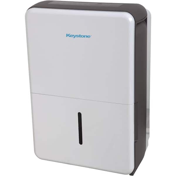 Keystone Energy Star 50-Pint Dehumidifier for Upto 4500 sq. ft. Built-In Pump LED Display Timer Portable w/Wheels Auto-Shutoff
