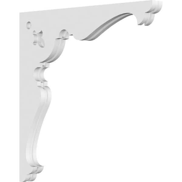 Ekena Millwork 1-7/8 in. x 22 in. x 22 in. PVC Hurley Corbel