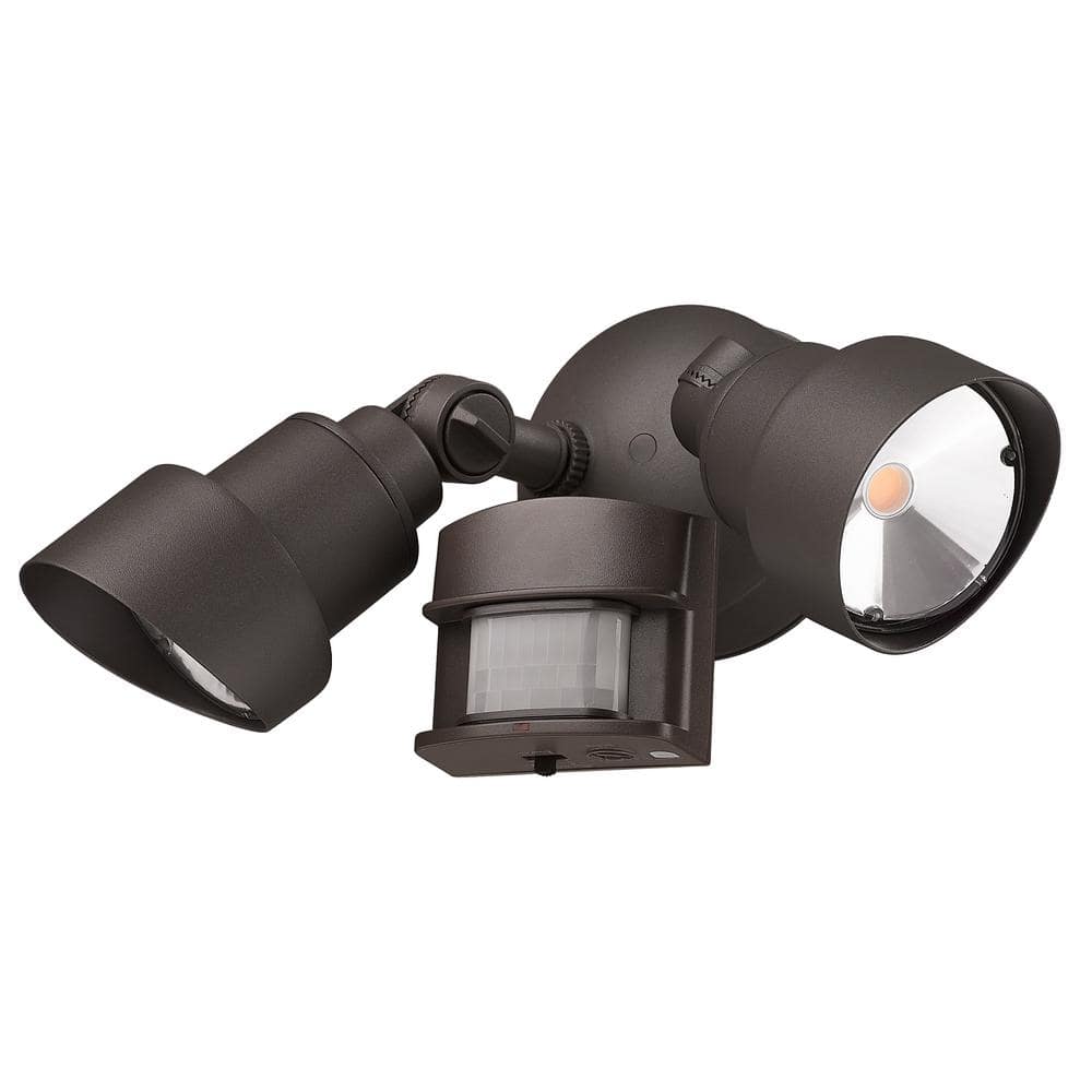 Architectural Bronze Motion Activated LED Security Floodlight