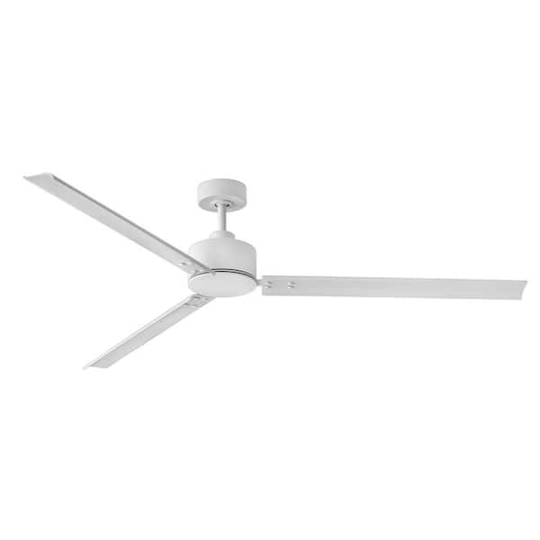Indy 72.0 in. Indoor/Outdoor Matte White Ceiling Fan with Remote Control