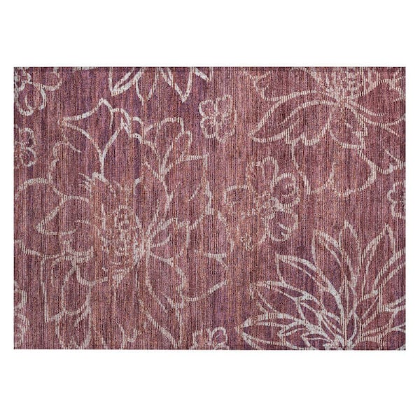 Chantille Machine Washable Indoor/Outdoor Abstract ACN2789 Eggplant 3 ft. x 4 ft. Area Rug