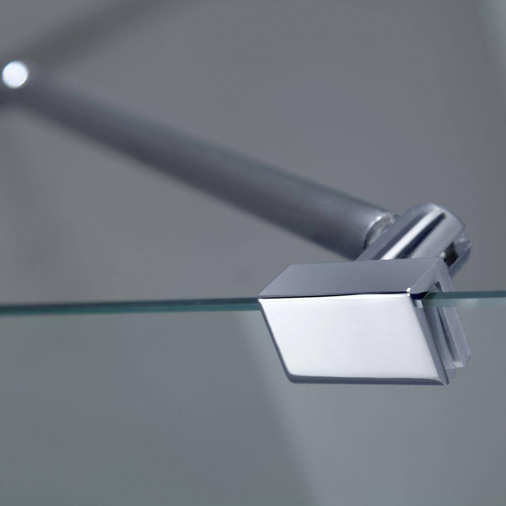 Avalux GS 48" x 72" Frameless Chrome Clear Glass Shower Enclosure