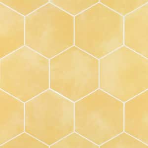 Eclipse Yellow 7.79 in. x 8.98 in. Matte Porcelain Floor and Wall Tile (9.03 sq. ft. /Case)